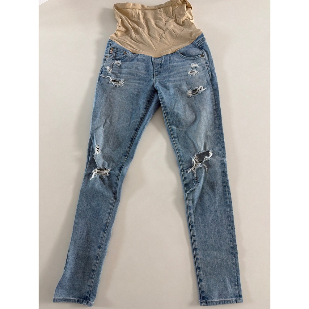 AG Adriano Goldschmied Maternity Distressed Jeans 27R Secret‎ Fit Belly Comfort